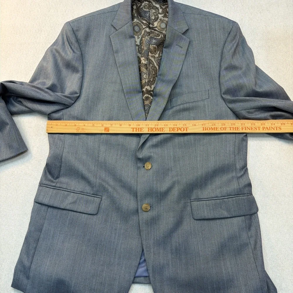 Lauren Ralph Lauren for Macy's Rayon, Polyester Sport Coat‎ Blue Birdseye 44R